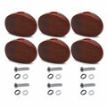 SAPHUE Guitar Tuning Pegs Brown Pearl 6PCS Universal Replacement Keys