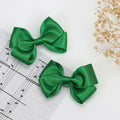 ZOLYCO 3 Inch Glitter Green Hair Bows Clips Alligator Hairpin 2 Count