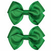 ZOLYCO 3 Inch Glitter Green Hair Bows Clips Alligator Hairpin 2 Count