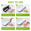 Amz Jet Vacuum Sealer Food LED Touch Digital White 50 Bags Included