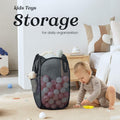 TECHMILLY Collapsible Mesh Laundry Hamper Pop Up w/Handles 2 Pack Black