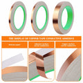 Oubaka 3 Pack Double-Sided Copper Foil Tape 1/4",1/4",1" EMI Shielding