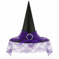 Doitory Halloween Witch Hat Purple Cotton Costume Accessory One Size
