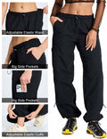 DISCIPBUSH Lightweight Hiking Cargo Pants Women Black Size S