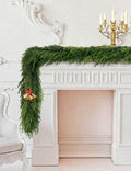 Aurdox 9FT Real Touch Norfolk Pine Garland Green Artificial Christmas