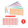 Tamoxu Number Stickers 1-100 Vinyl Waterproof 24 Sheets 1200Pcs Labels