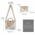 LIKEBAG Neoprene Woven Tote Bag Summer Beach Handbag Purse 11.1x12.2x4.75in