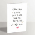 Ure Tenk True Love Anniversary Card Cute Valentines Day Card White