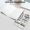LUODAKA 21st Birthday Card Party Decorations with Envelope Blank Inner Page
