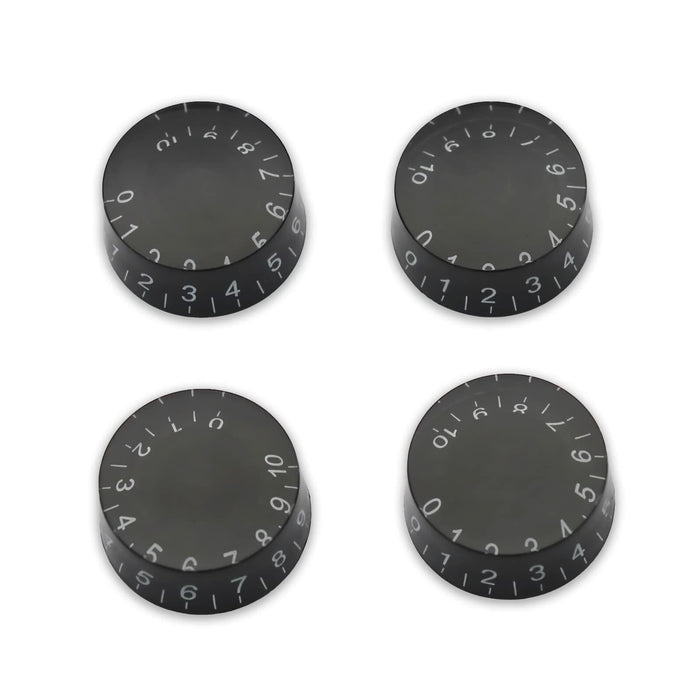SAPHUE 4PCS Speed Control Knobs Electric Guitar Tone Volume Black