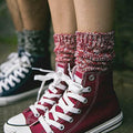 3 Pairs Women Winter Wool Cable Knit Crew Knee High Socks Acrylic Blend B03