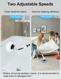 Qeffmion Electric Spin Scrubber Cordless Power Brush 7 Heads Black White