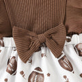 Chichoo Baby Girl Football Ruffle Sleeveless Romper Dress Headband Size 12-18M