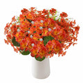 WOBUBU 14'' Artificial Fall Flowers 12 Bundles Orange UV Resistant