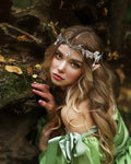 JeVenis Set of 3 Silver Elf Headpieces Elf Ears Crown Fairy Jewelry