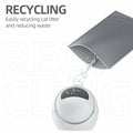 ESTHELLO Cat Litter Mat Large Honeycomb Double Layer Gray 36x30