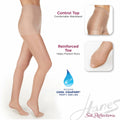 Hanes Silk Reflections Control Top Sheer Pantyhose Reinforced Toe Natural IJ