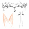 JeVenis Set of 3 Silver Elf Headpieces Elf Ears Crown Fairy Jewelry