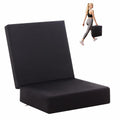 OpyTikar Porch Swing Folding Chair Cushion Light Grey with Handle & Straps