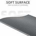 ESTHELLO Cat Litter Mat Large Honeycomb Double Layer Gray 36x30