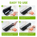 Amz Jet Food Sealer Vacuum Sealer Stainless Steel LED Touch 50Bags Grayish Black
