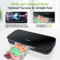 Amz Jet Vacuum Sealer Food LED Touch Digital Display Tempered Glass Black 50Bags