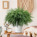 HUZIYAHAN Christmas Norfolk Pine Stems 18in Green Branches 8 Count
