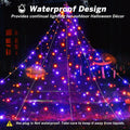 BlcTec Halloween Outdoor Spider Web 19.7x14.7ft White 250 LED Purple Orange
