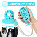 Jieffifa Indestructible TPR Dog Chew Toy with Suction Cup Blue