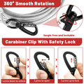 HaiYUAN Dog Tie Out Cable Steel Wire with Clips Blue 10-30 FT Heavy Duty