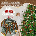 BeapTcely 30 Pcs Velvet Christmas Wreath Bows 5x7in Camel 1" Width