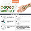MeoIsDaBest Merry Christmas Temporary Tattoos Xmas Stickers 10 Sheets 100 PCS