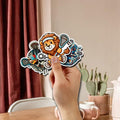 BIGZORO Lacrosse Stickers Waterproof Vinyl Decals 50 PCS Cartoon