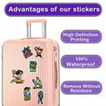 BIGZORO Tennis Stickers Waterproof Vinyl Decals 50 PCS Cartoon Sport