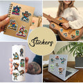 BIGZORO Tennis Stickers Waterproof Vinyl Decals 50 PCS Cartoon Sport