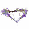 MOSTORY Purple Flower Fairy Crown Woodland Elf Headpiece Floral Circlet