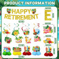 delaimastor Beach Retirement Party Decorations Banner Honeycomb Swirl 13pcs