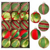 SY Super Bang Christmas Ball Ornaments 15PCS Red Green 80MM