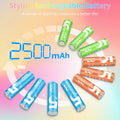 Aolcev AA 2500mAh 1.5V Alkaline Batteries 10 Pack Multicolor