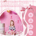 YCZYCZ Pink Satin Bow Wall Decor Garland 24PCS DIY Party Decorations