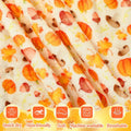 Fanfanwin 2 Pc Pumpkin Flannel Sherpa Throw Blanket 51x59 Multicolor Fall