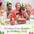Baderke 150 Pack 12oz Pink Green Plastic Witch Princess Party Cups