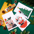 Tudomro Christmas Black Cat Kitchen Towels 16x24 4 Pcs Soft Absorbent