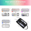 HESTECH Electronic Organizer Travel Cable Case Double Layer Medium Black 9x4x3.5