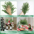 Dushle Norfolk Pine Branches 18in Artificial Greenery Stems 6 Count Green