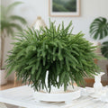 Dushle Norfolk Pine Branches 18in Artificial Greenery Stems 6 Count Green