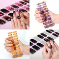 HBGAYLYH Halloween Semi Cured Gel Nail Stickers Orange Spider 20 Pieces