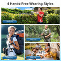yiHuiya Portable Fan Under Shirt Waist Clip-On 4-Speed Rechargeable White