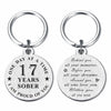 Alotozo 17 Year Sobriety Keychain AA Recovery Gift Men Women