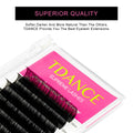 TDANCE Lash Extension Matte Black Curl D 0.15mm Thickness 19mm Size